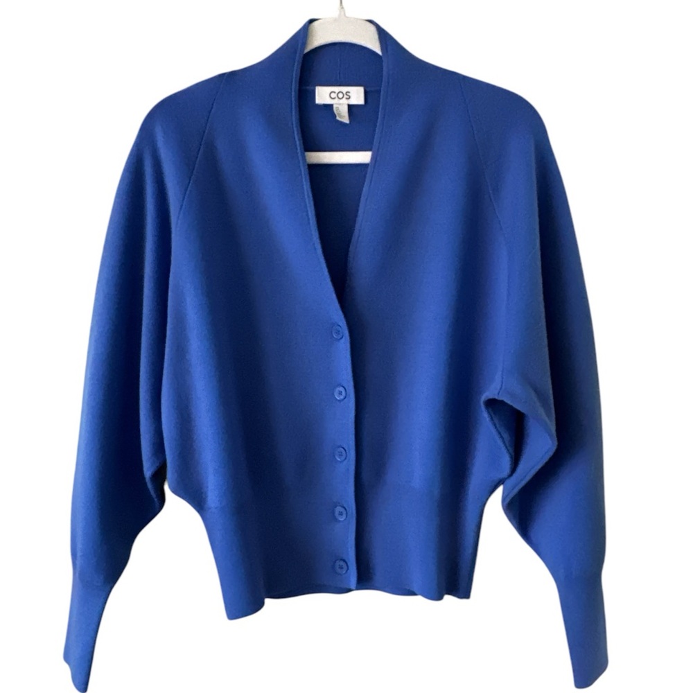 COS Blue Waisted Cardigan Size Small